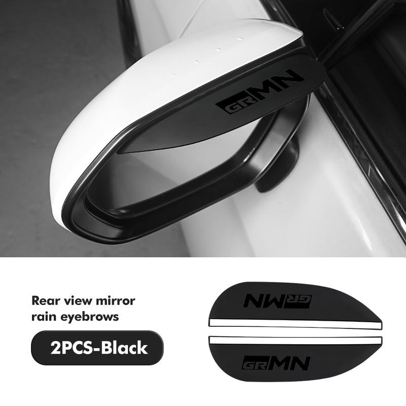 For Toyota 2PCS Soft Rubber Rearview Mirror Rain Eyebrow Styling Accessories GR MN Crown RAV4 Yaris Land Cruiser Corolla Prius
