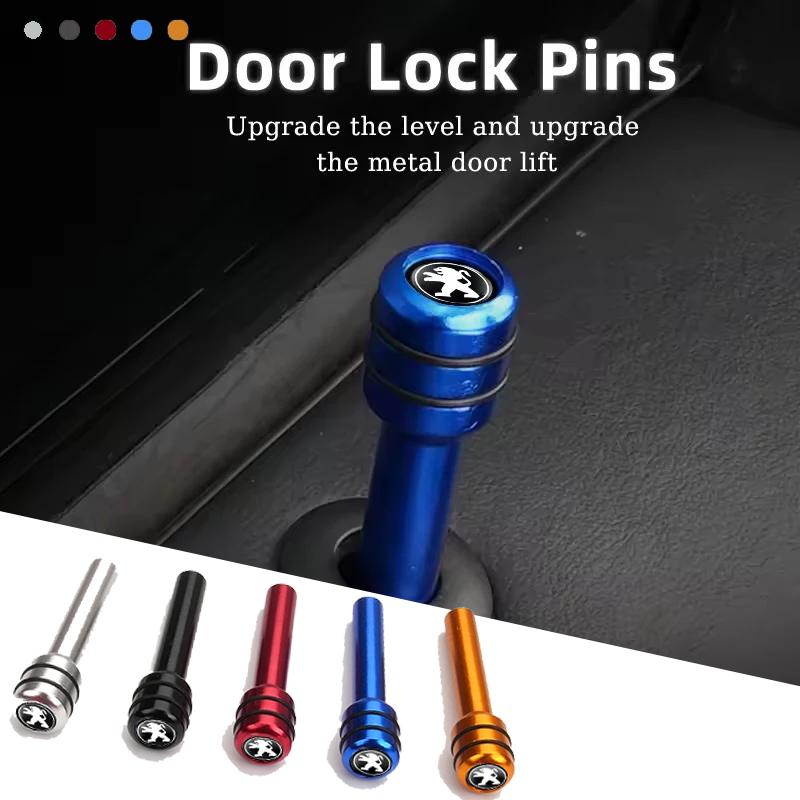 2/4pcs Aluminum Alloy Car Door Lock Pin for Peugeot 106 107 108 206 207 208 f 301 306 307 308 407 408 508 3008 4008 5008 Styling