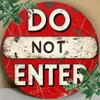 Vintage Round Metal Sign 8x8 Inch Red White Distressed Wall Art Decor for Home Office Garage