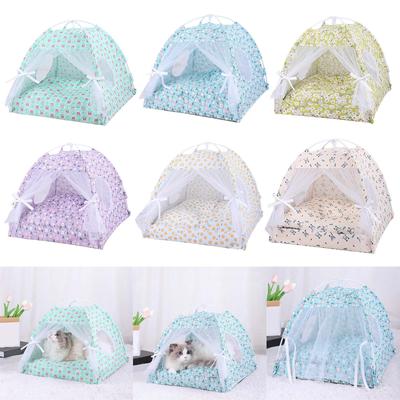 Removable Foldable Pet Tent with Mesh Curtain Dogs Cats Camping Teepee for Outdoor Tent Dogs Waterproof Skidproof Bottom