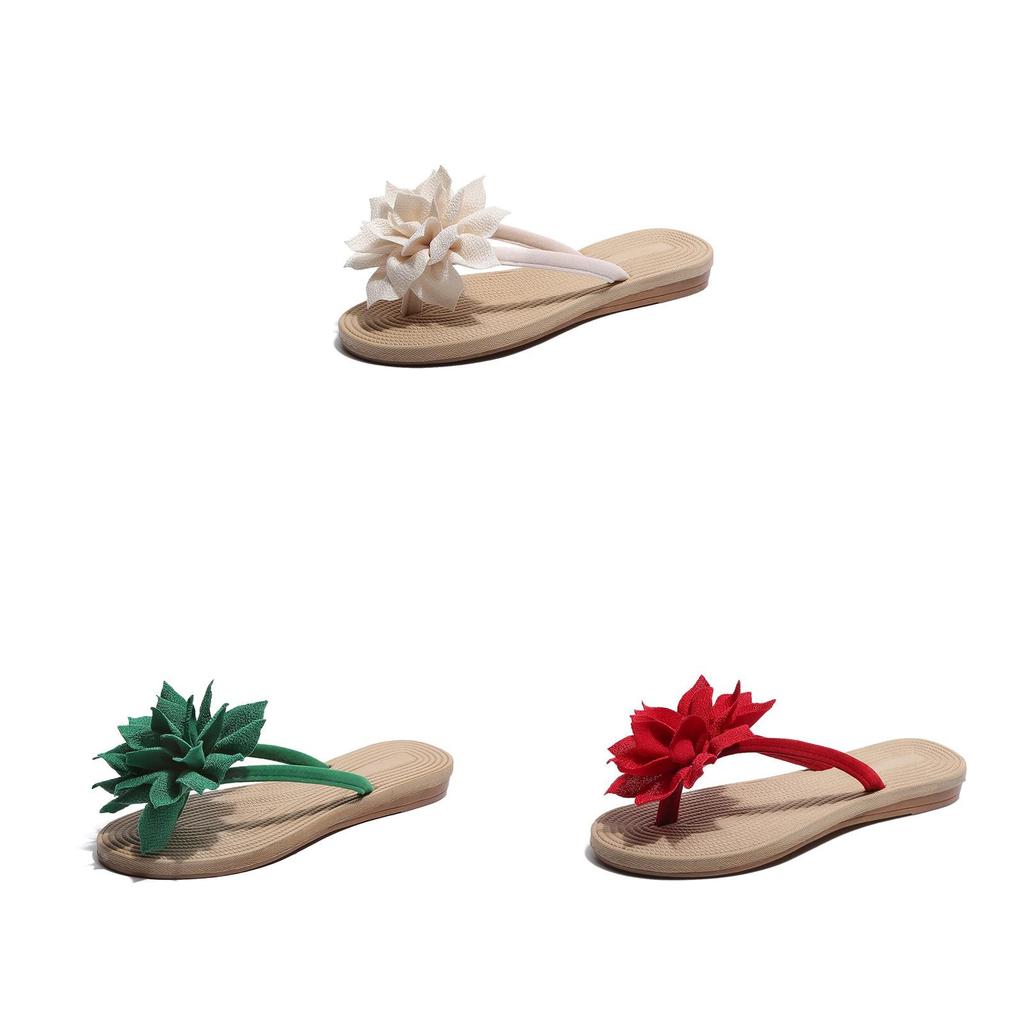 Elegant Women Summer Beach Flower Flat Indoor Outdoor Slippers For Ultimate Comfort