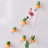 6Pcs/set Creative Cactus Refrigerator Sticker, Message Sticker 3D Three-dimensional Cactus Potted Plant, Magnet Refrigerator Magnet, Magnet Sticker