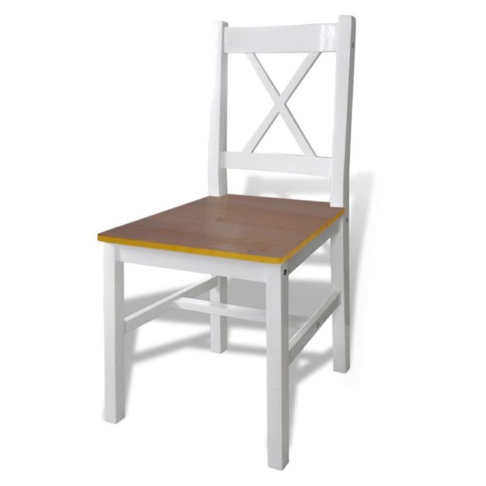 VidaXL Ensemble de salle à manger 5 pcs Marron et blanc