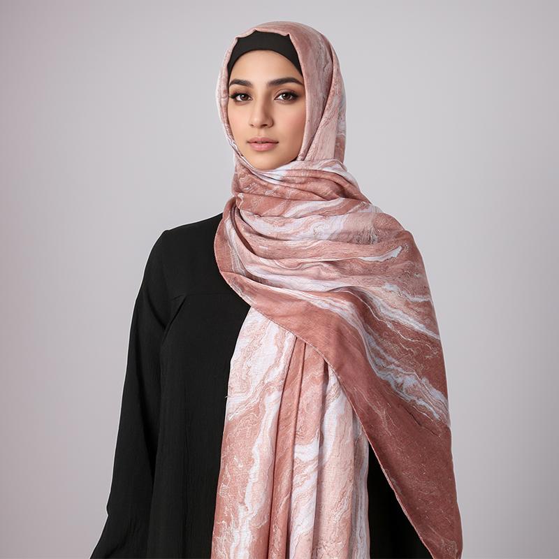 Foulard Bandana Bandeau Hijab Aquarelle pour Femme Vintage Luxe Plage 180cm Long Mouchoir Bohème Accessoires Musulmans gray
