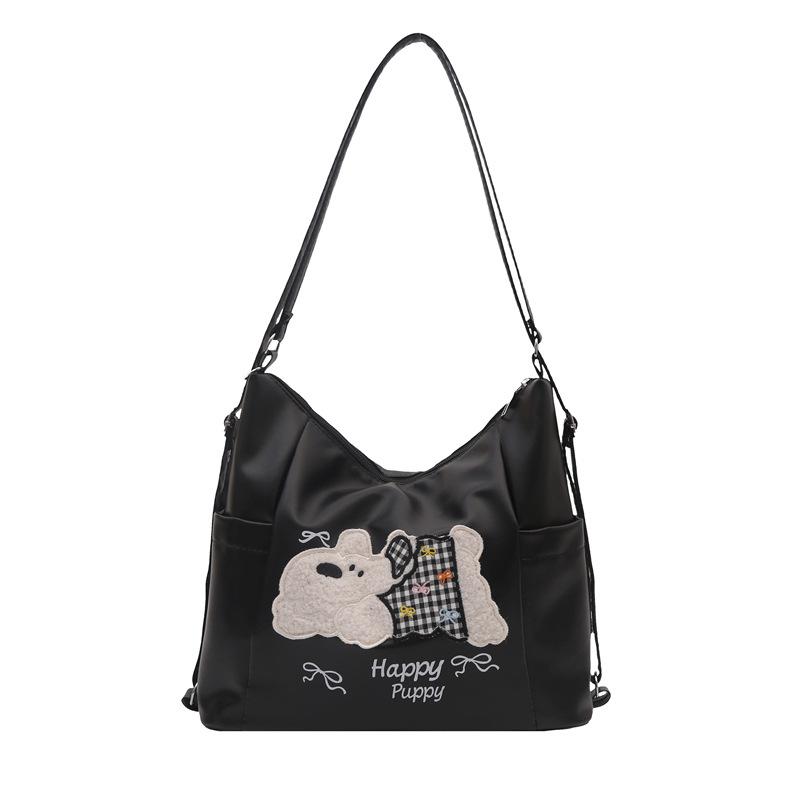 

Fashion puppy multi-purpose bag summer new commuter backpack, small fresh and cute tote bag чёрный