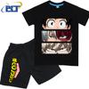 My Hero Academia anime costume kids T-shirt set pure cotton short-sleeved shorts 2-piece set for boys and girls