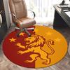 Lion Emblem,Star Design Chair Mat Round Rug Office Carpet, Non Slip, Suitable for Living Rooms, Bedrooms Decor.1205030a