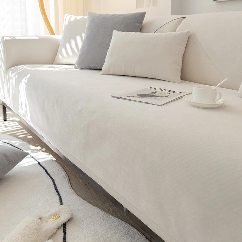New Style Chenille Four Seasons Waterproof Non-slip Solid Color Sofa Cover Wholesale Sofa Towel Cover Protector