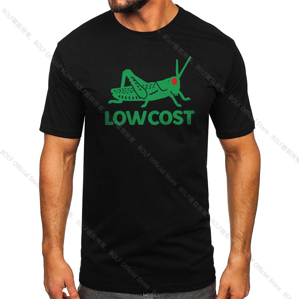Men's The Lowcost Printed Funny T-Shirt 100% Cotton Oversized Casual Graphic Tees for Men Women Summer Tops