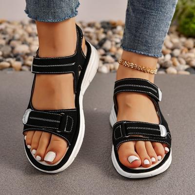 New Summer Women's Shoes Large Size Platform Casual Sandals with Velcro Sandals Women's Shoes