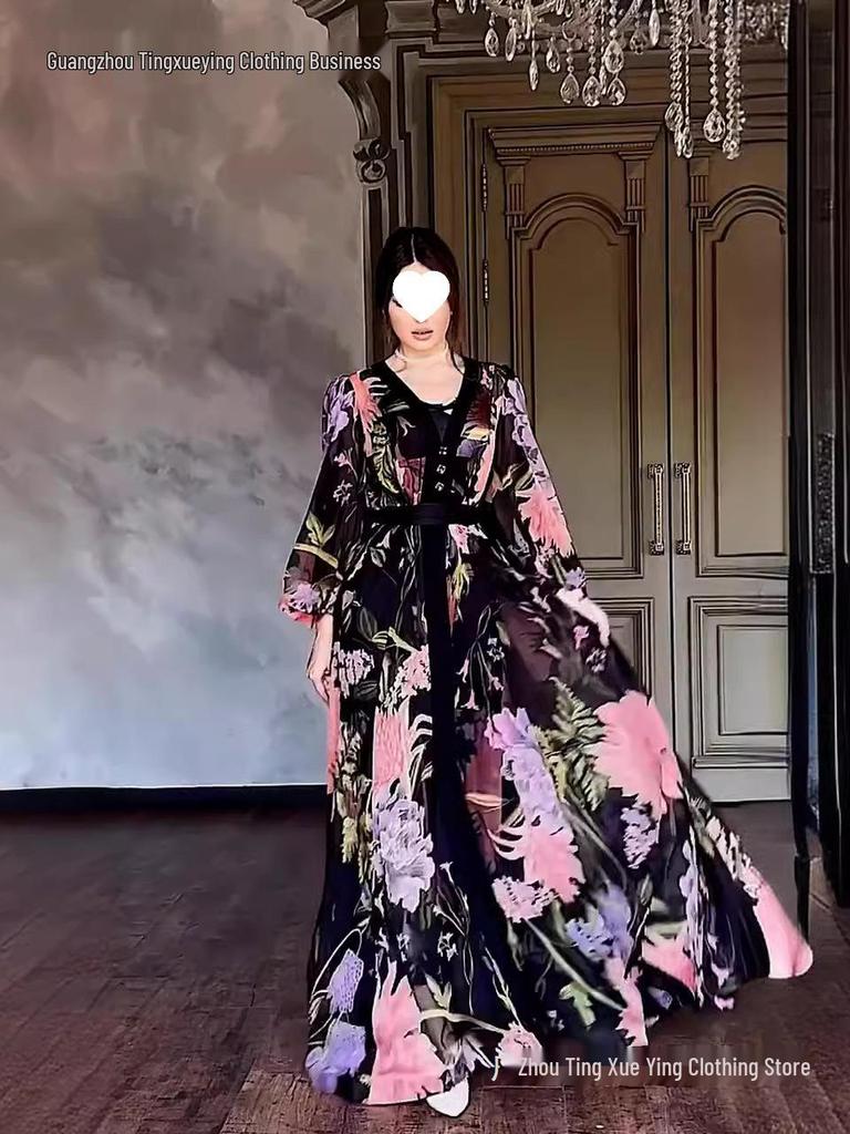 European & American Fashion Temperament Summer Long Sleeve Dress with Camisole Two-Piece Set for Women 2026.