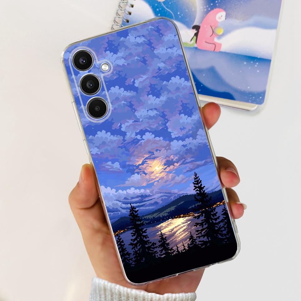 Silicone Case For Samsung Galaxy M34 5G Cases Fashion Cartoon Pattern Phone Cover For Samsung M34 5G SM-M316B Soft Transparent