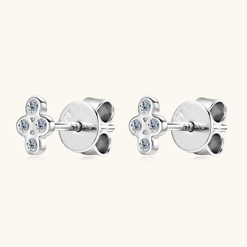 Gica Gema Fashionable And Exquisite Senior Sense Moissanite Earrings Female Niche Design Sense S925 Sterling Silver Earrings