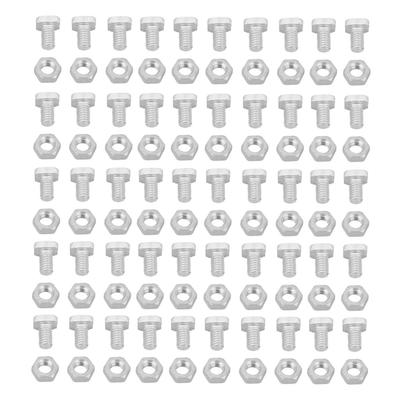 50 szt. Nakrętki aluminiowe 50 szt. Śruby Zestaw akcesoriów narzędziowych do szklarni