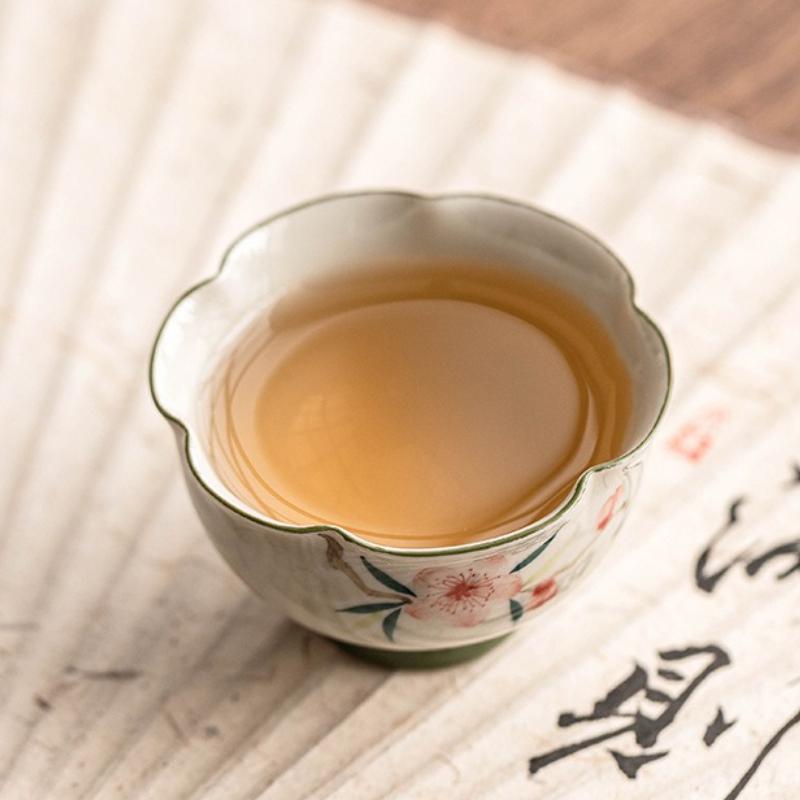 Hand-painted Peach Blossom Tea Cup Japanese Ceramic Teacups Porcelain Household Chinese Kung Fu Teaware Set Master Mugs Gift Box