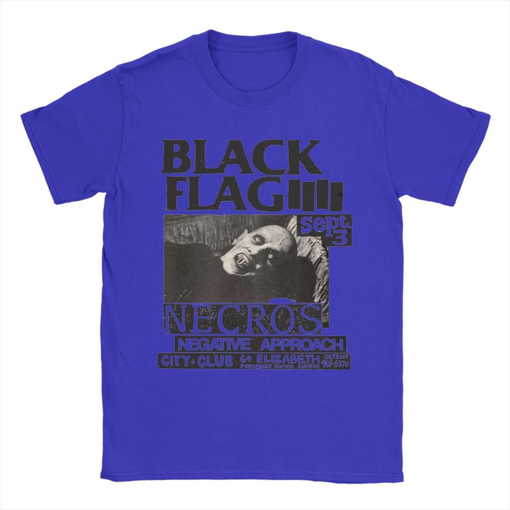 Funny Necros Black Flag T Shirt Men Cotton Short Sleeve Round Neck Summer Tops