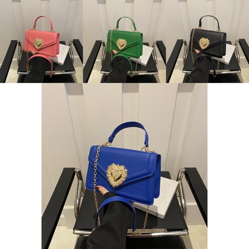 Chic Pu Leather Shoulder Bag For Women Trendy Lock Chain Crossbody Bag 2024