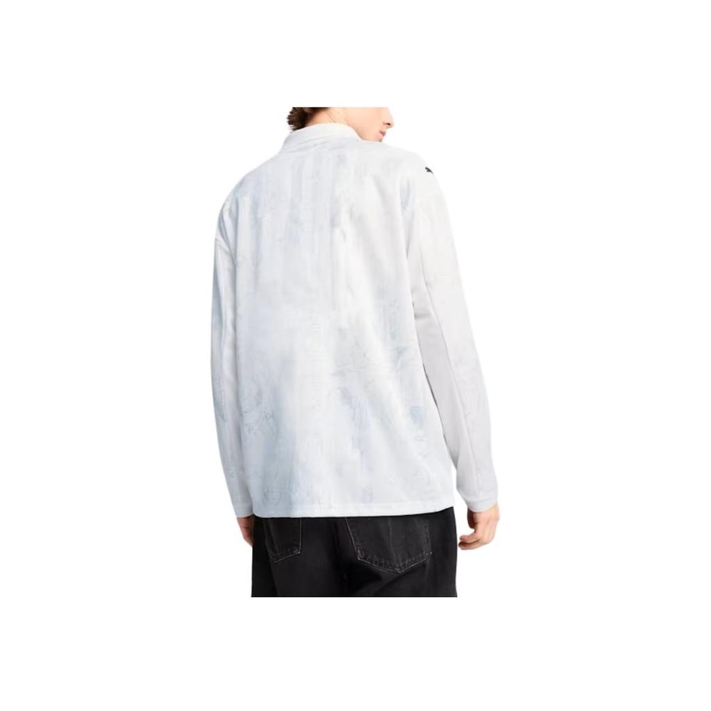 Puma X KidSuper Manchester Retro All-Over Print Logo Long Sleeve Football Shirt Men tops 60685007