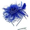 5Pcs Fascinators Hat for Women Tea Party Veil Mesh Headband Feather Hat for Women Veil Tea Party Hats