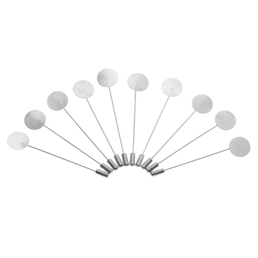 

10pcs/set New Jewelry Making Diy Craft Brooches Accessories Cabochon Tray Pin Cameo