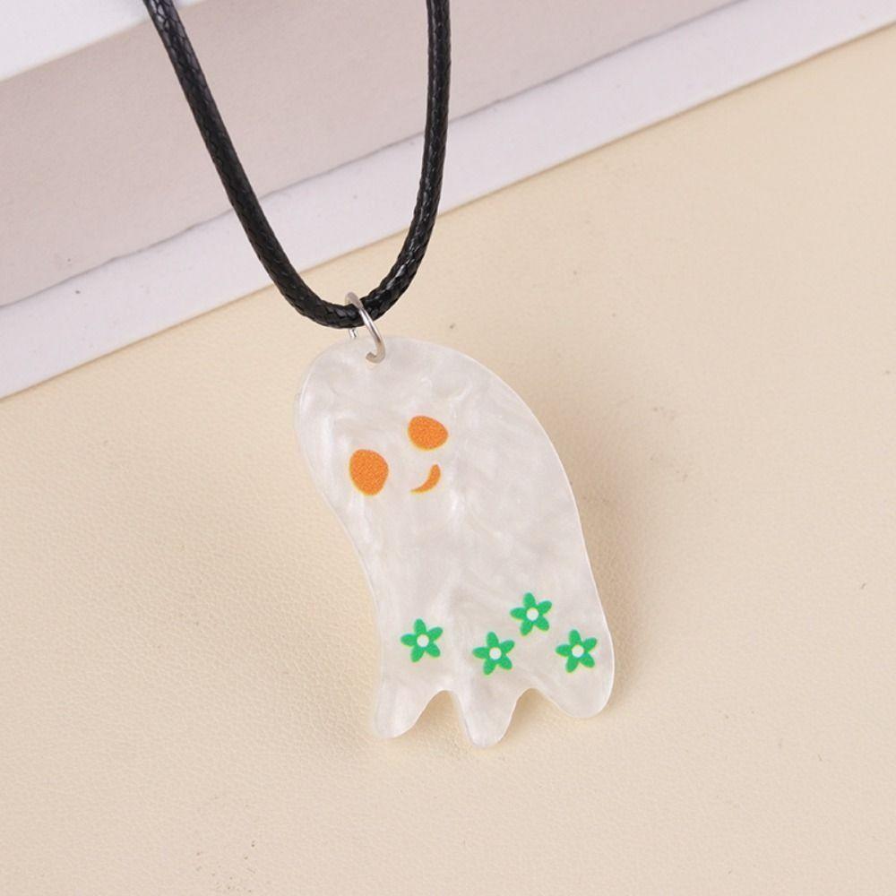 

Retro Halloween Themed Necklace Pumpkin Acrylic Necklace Halloween Necklace Pendant Party Supplies style 10