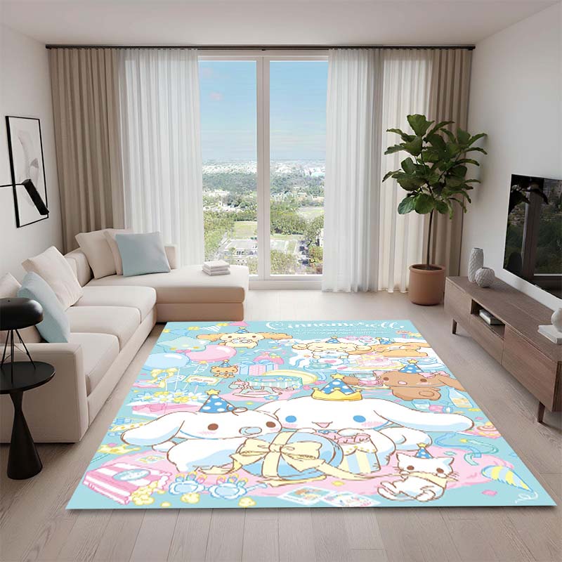 

1PCCinnamoroll Cartoon Rug, Suitable for Bedrooms, Living Rooms, Sofas, Doormats, and Children s Non-slip Floor Mats. 60x90cm