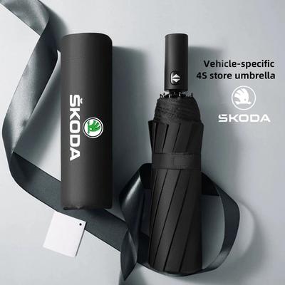 2026 Hot Car Automatic Folding Umbrella Portable Sunshade For Skoda Superb Octavia Kodiaq Yeti Rapid Karoq Fabia Kamiq Enyaq Vis