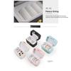 Portable Jewelry Box Pu Mini Ring Box Earring Storage Jewelry Box Snap Button