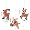Soft Fabric Christmas Deer Hanging Ornament with Display Loop, Stuffed Tree Accent for Winter Table and Room Styling