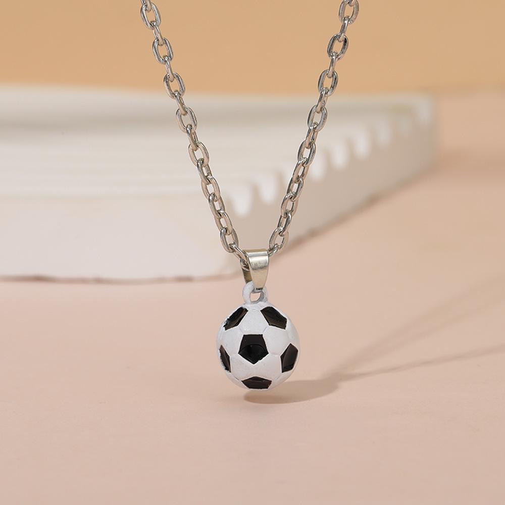 Children's Sports Pendant - Basketball & Football Friendship Necklace
