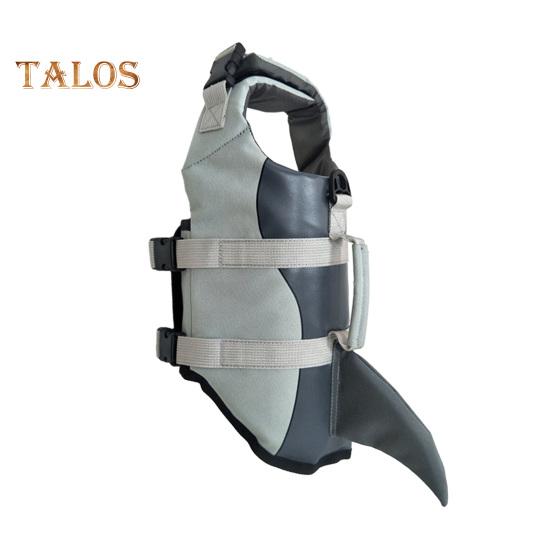 

Купальник для домашних животных с легко открывающимися и закрывающимися застежками-липучками, спасательный жилет для собак с высокой плавучестью, светоотражающие шнурки, держатель поводка с D-образным кольцом S серебряный серый