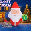 3.44FT LED Light Xmas Inflatable Gift Bag Santa Claus Toy Yard Party Decor Ornaments Home Decor Supplies Christmas Holiday Gifts