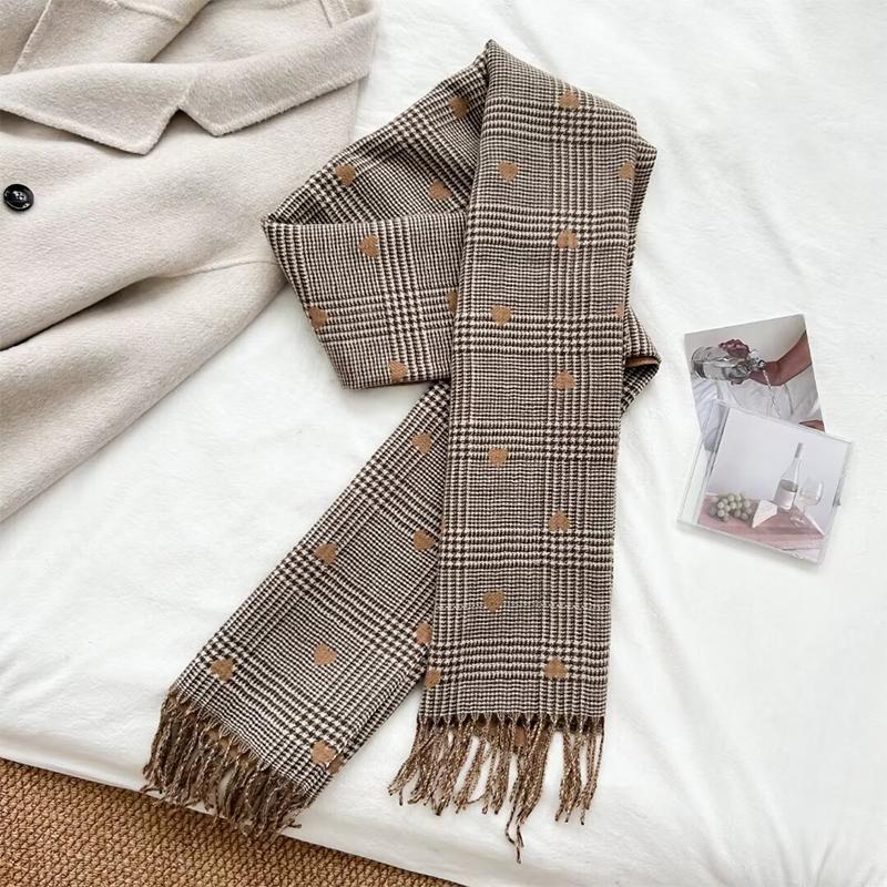Women Winter Cashmere Scarf  Plaid Pashmina Luxury Bohemia Shawls And Wraps Bufanda Hijab Stoles Echarpe Warm Blanket
