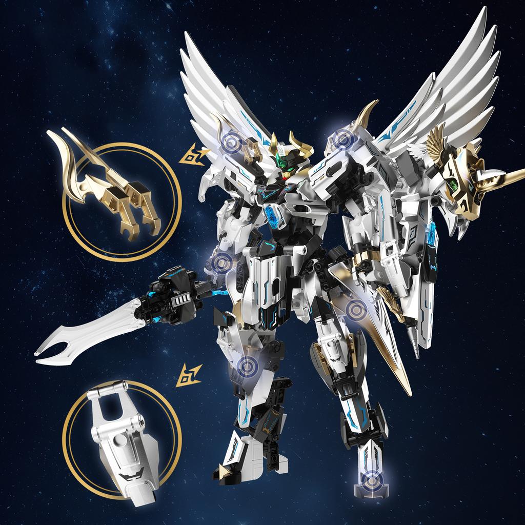 Jaki Mecha Series Transforming Pegasus Robot Model Assembly Toy Building Blocks Educational Toy Boy'S Birthday Gift
