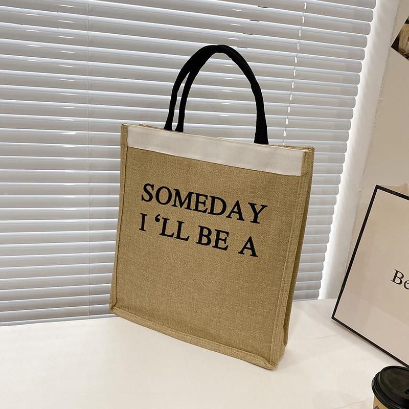 Traditional Folk Canvas Tote Bag With Lock Closure For Daily Use And Casual Outings
