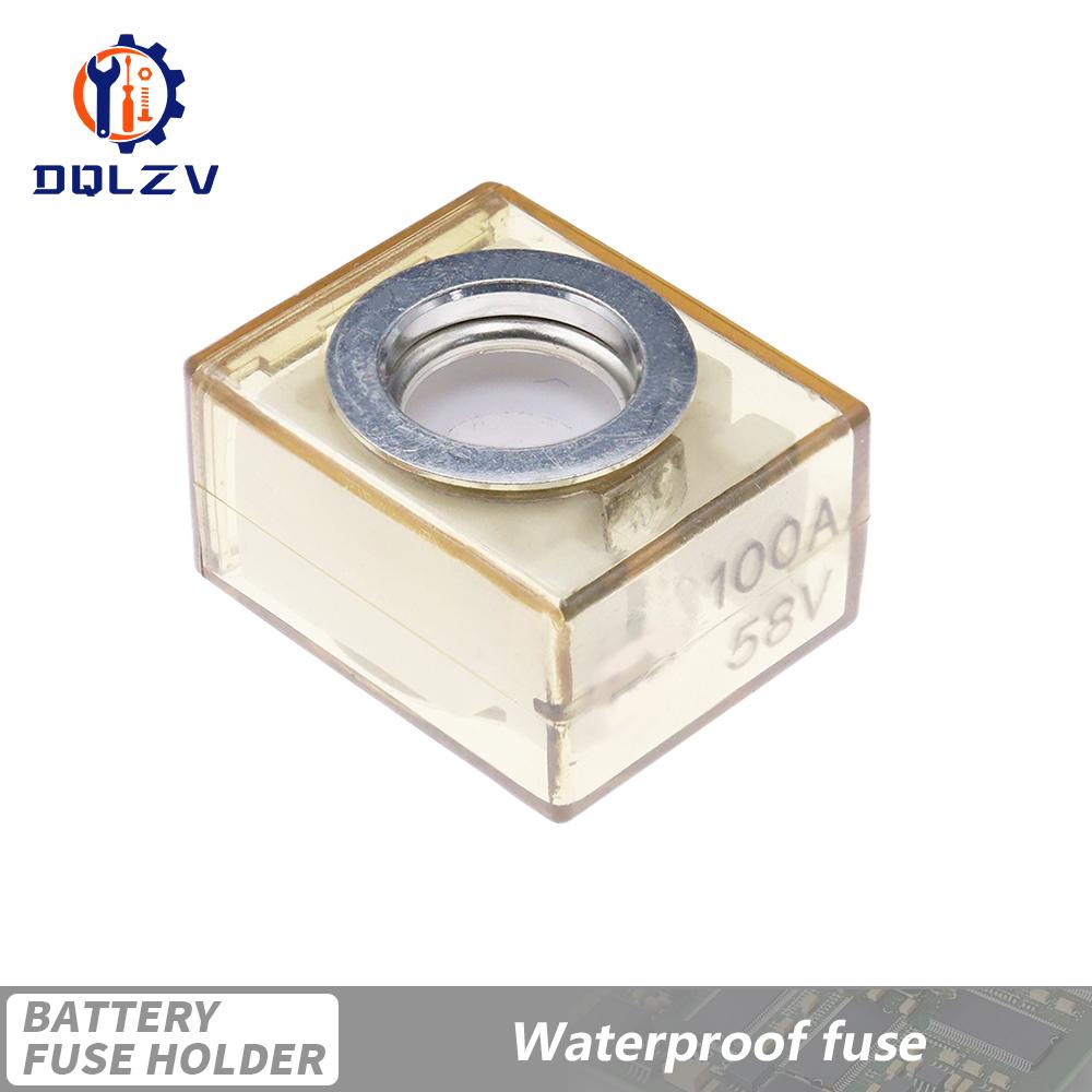 M8 Terminal Mount Fuse Block Kit 30A-300A 58V Ring Fuse Marine Battery Terminal Holder Ignition Protection For Boat Truck RV