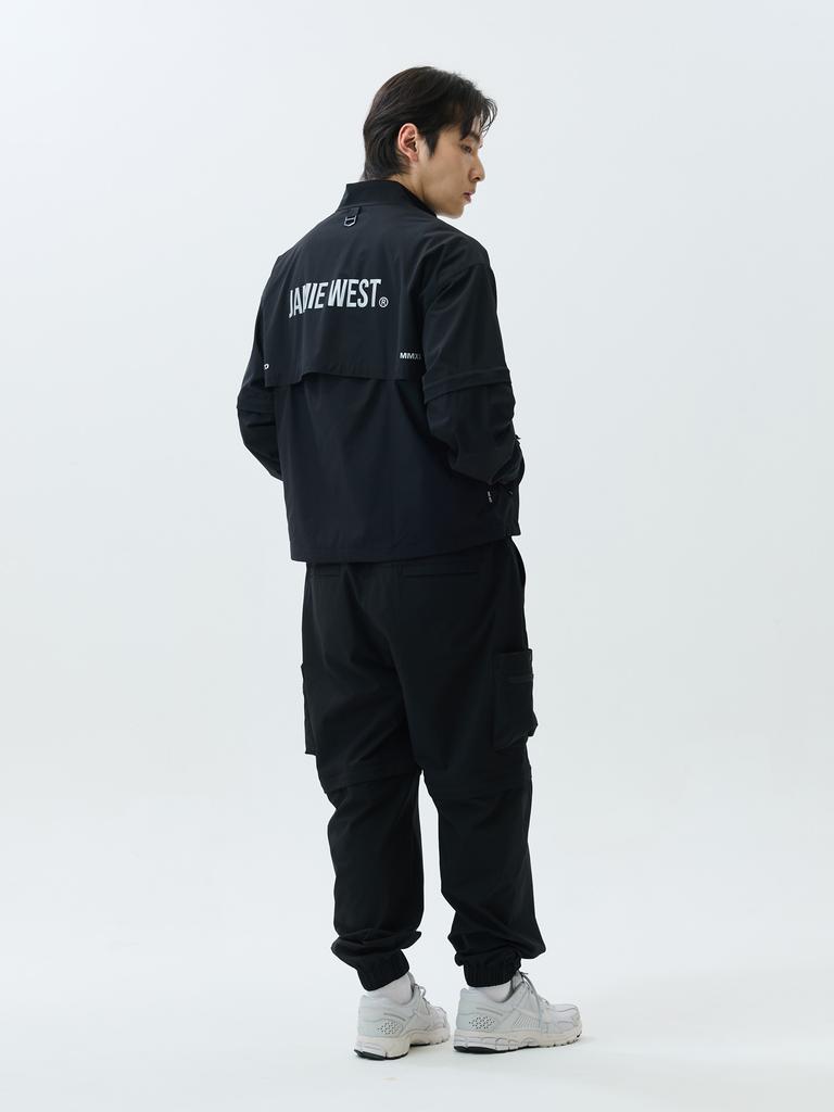 Jeimiweseuteu Detachable Side Pocket Jogger Pants (Black)