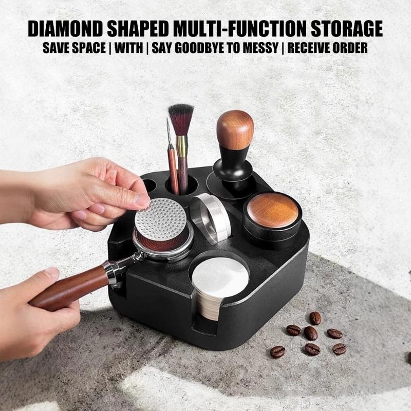 Antislip Compact Coffee Tool Organizer Compact Coffee Accessories Holder for Cafe Shop Home Kitchen Easy to Clean