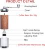 Grinder, Coffee Bean Grinder with Adjustable Settings, Stainless Steel Hand Coffee Mill, Coffee Grinder Manual for