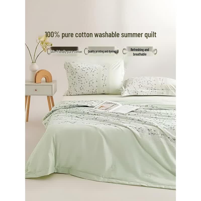 Mengjie Pure Cotton Printed Fiber Summer Quilt