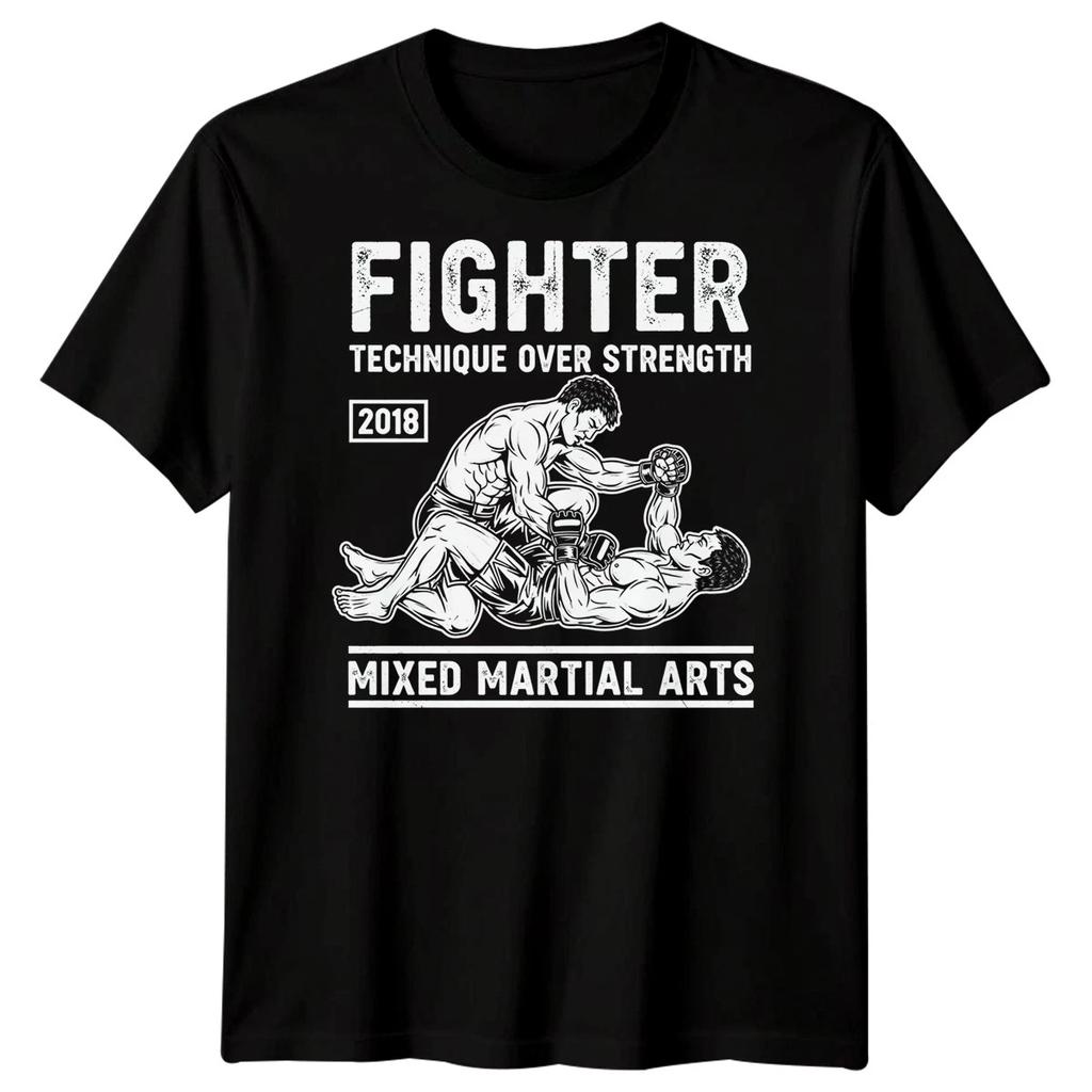 Fighter Mixed Martial Arts Technique Over Strength 2018 Mens T-Shirt