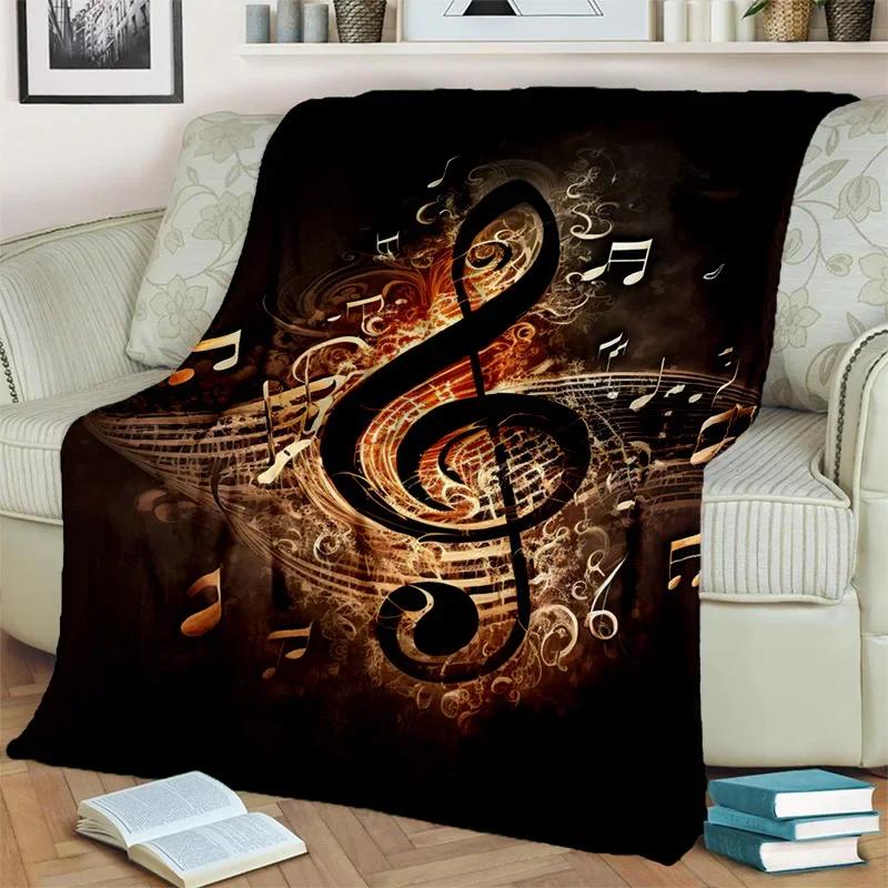 3D Colorful Musical Note Music Score Blanket,Soft Throw Blanket for Home Bedroom Bed Sofa Picnic Travel Office Cover Blanket Kid