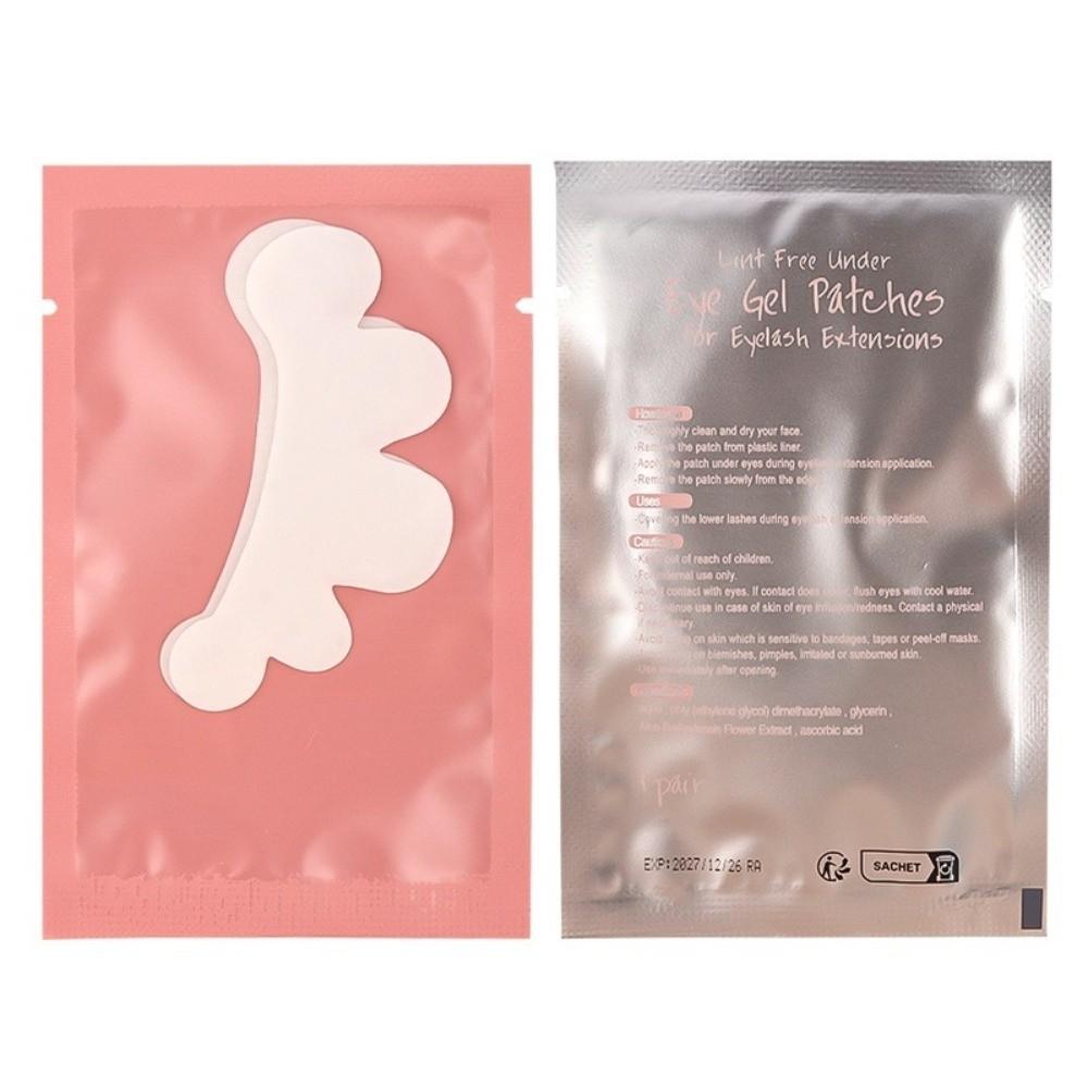 50Pairs Cloud Shape Grafting Eyelash Under Eye Pads White Lash Gel Patches Lash Grafting