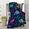 Cartoon Dinosaur Series Printed Blanket for Sofa Travel Camping Living Room Office Conditioning Blanket for All Seasons Gifts
