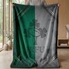 Coperta in Flanella Pile Rugby Irlanda Coperta Calda e Accogliente per Divano Letto Viaggio Uso in Tutte le Stagioni