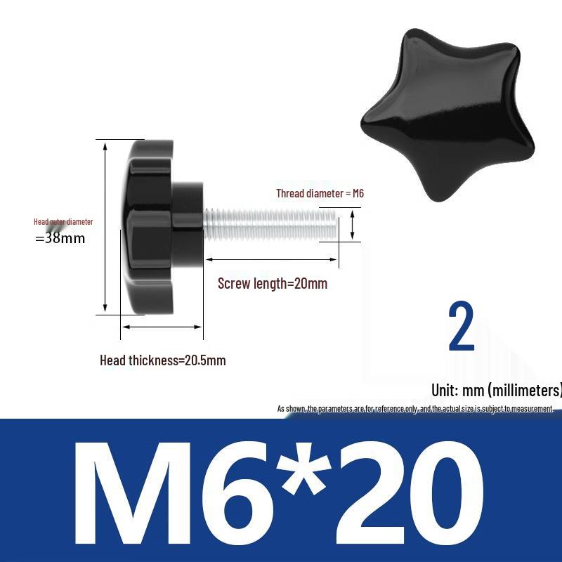 Švestkový květ Hvězdicovitá bakelitová šroubovací rukojeť (M6/M8/M10)