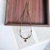 Melanoid Tiger Eye Beaded Necklace: Natural Stone, High-End Clavicle Chain for Autumn/Winter