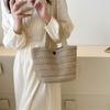 Straw Woven Large Capacity Temperament Handbag New Summer Fashion Casual Bag Popular One-shoulder Bucket Bag