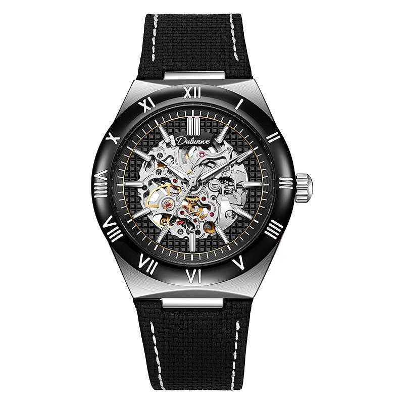 New Fashion Men Automatic Mechanical Watch Waterproof Sports Stainless Steel Skeleton Watches for Man reloj hombre
