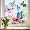 Schmetterlings- und Blumen-Fensteraufkleber können in Wohnzimmern, Schlafzimmern, Küchen und Blumengeschäften verwendet werden.